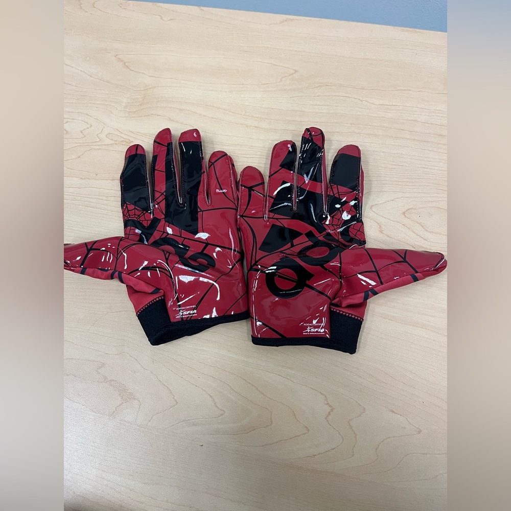 Adidas Red and Black Spider-Man Gloves